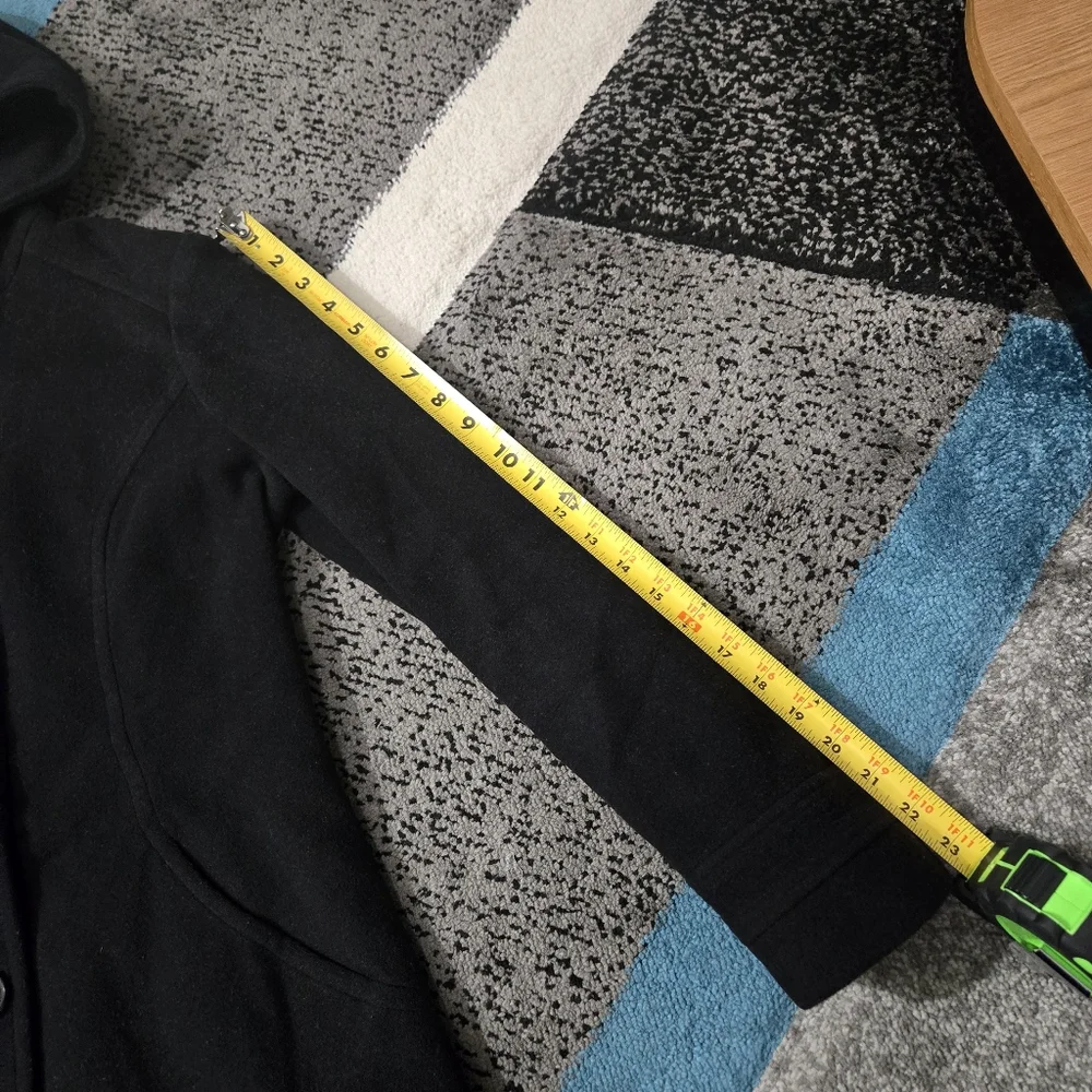 Jason Cole short hooded peacoat, size small, euc